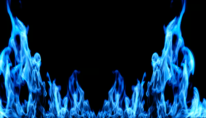 blue flame video effect