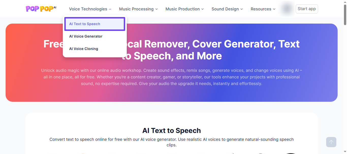 poppop ai text to speech