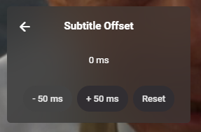 adjust plex subtitle offset