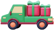 xmas green truck