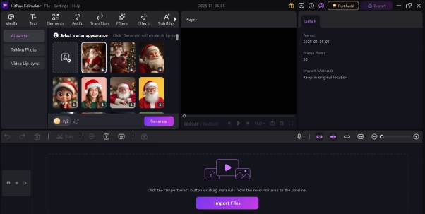 customize or select an avatar
