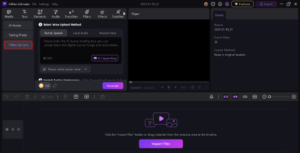 generate lip sync video