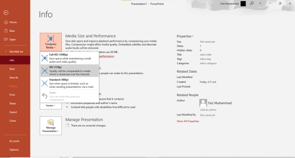 Compress video in powerpoint