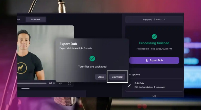 translate a facebook video
