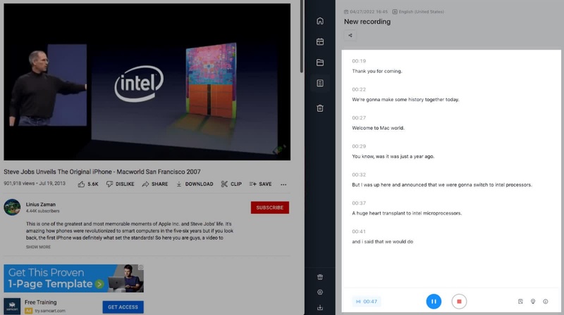 what is a video transcriptionist