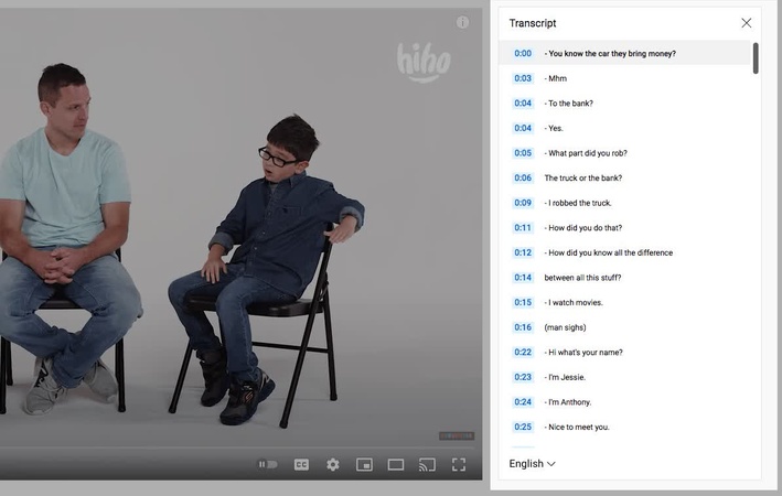 what is transcribing a video