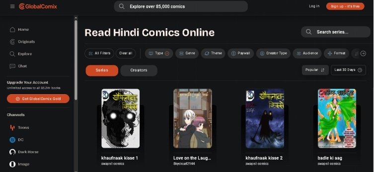 best site to read small comics online free