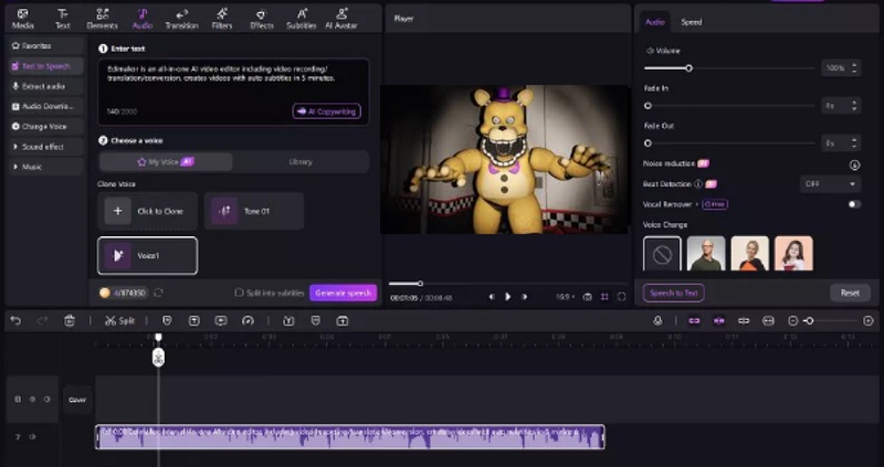 fredbear ai voice maker