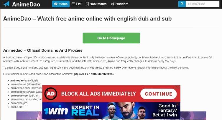hianime alternative animedao