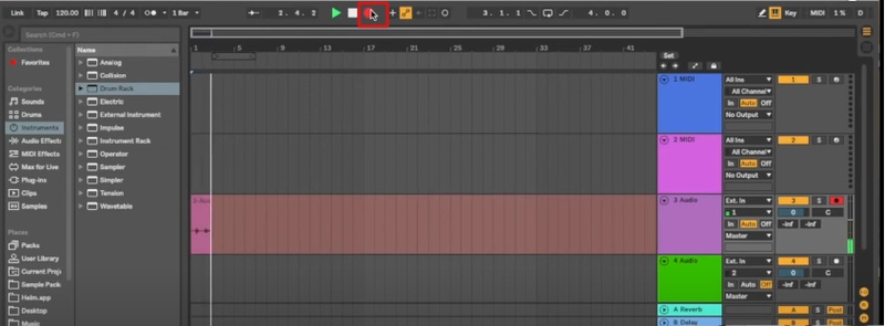 how to record vocals in ableton