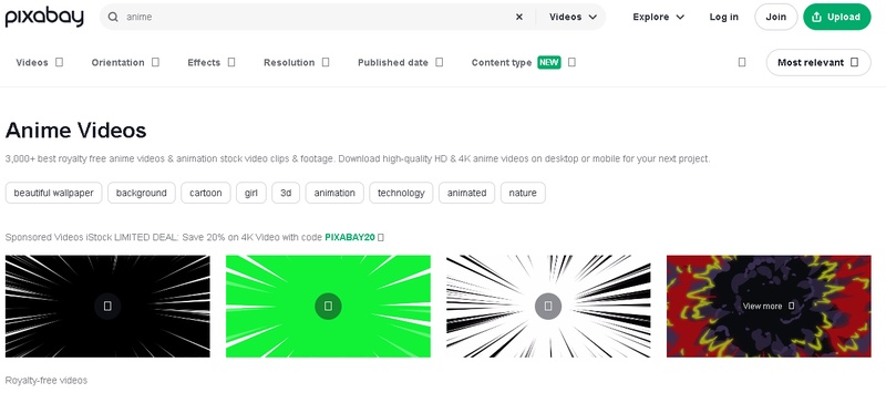 sites like animeclips online pixabay