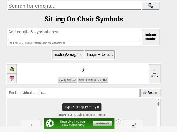 sitting on face emoji