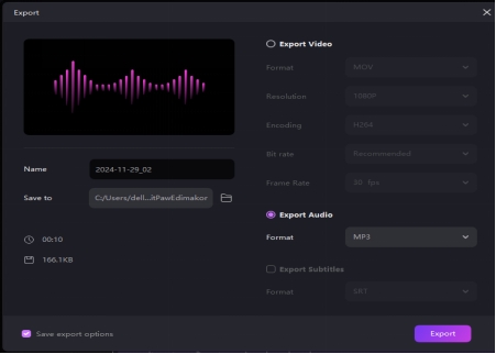 export lead vocals from songs