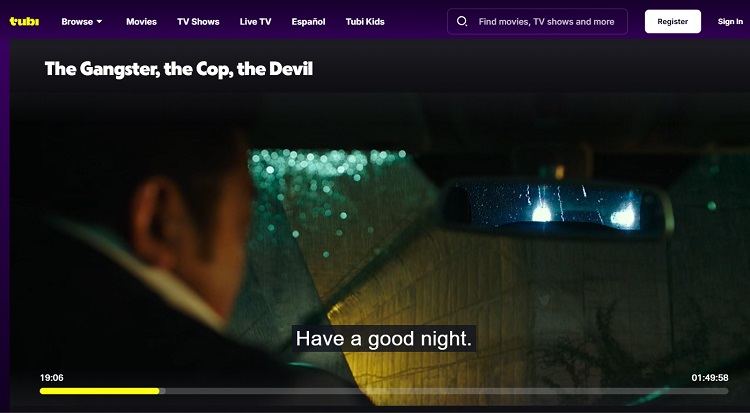 the gangster the cop the devil tubi