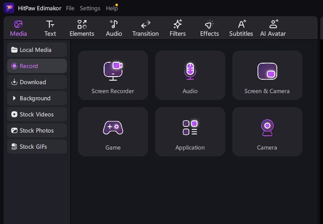 edimakor recording options