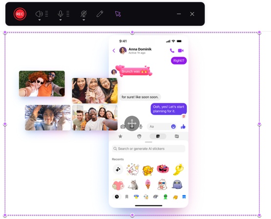 edimakor record messenger video call