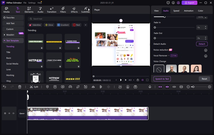 edimakor edit messenger call recording