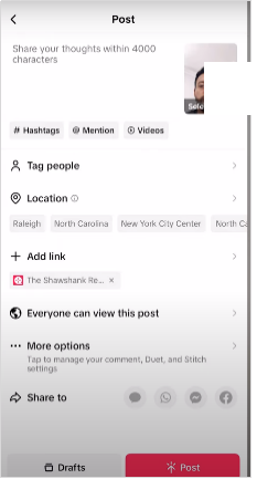 share your video on the social media