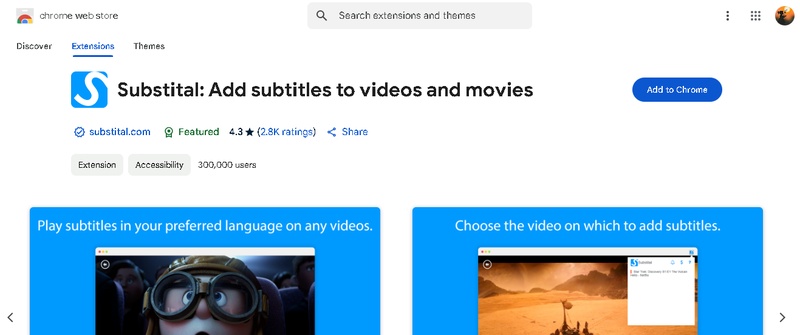 add substital to chrome