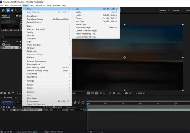 After Effectsの無料字幕機能