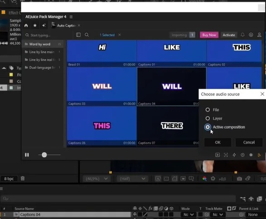 After Effects用無料字幕プラグイン