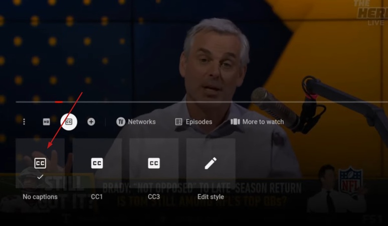 유튜브 라이브 폐쇄 자막 끄는 방법3