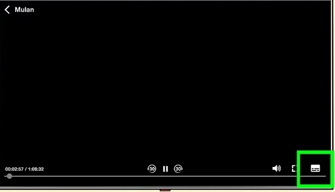 how to turn off subtitles on disney plus app