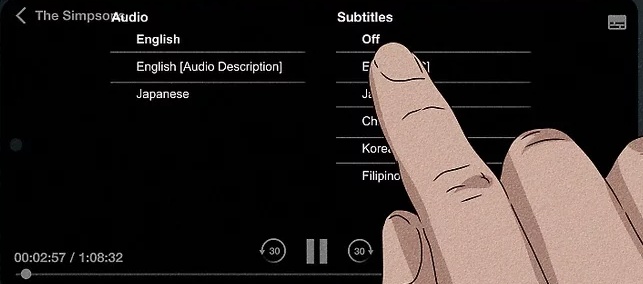 how to turn off subtitles on roku tv disney plus