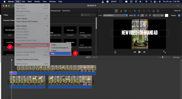 imovie add subtitles automatically