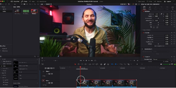 import your video into davinci resolve