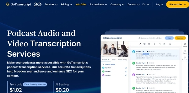manual transcription platform gotranscript