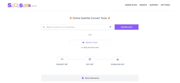 savesubs convert subtitle