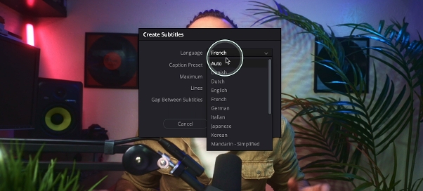 select the language