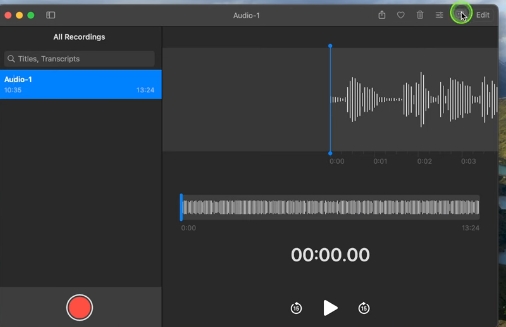 Mac 上的語音備忘錄轉錄