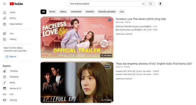 youtube thai drama