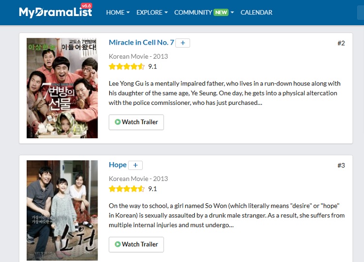 my drama list