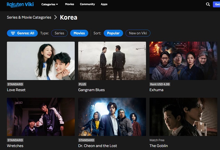 한국 영화 사이트 viki