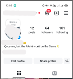 access the instagram reels settings menu