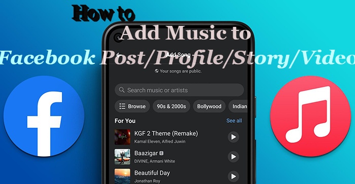 add music to facebook post profile story