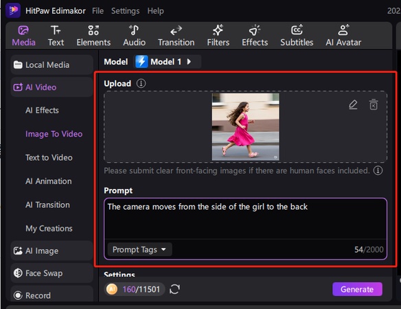 ai camera movement prompts