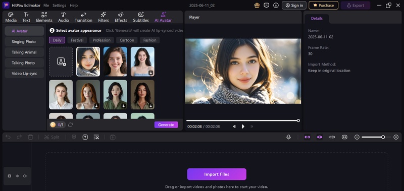 captions mirage-create the animated video