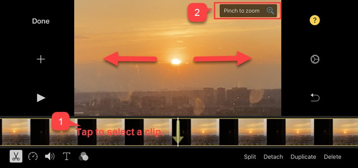 imovie aspect ratio ios