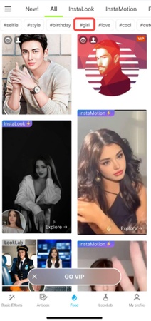 choisir feed sur photolab