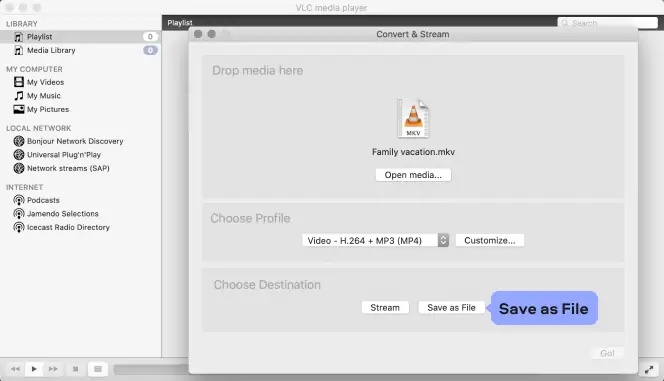 convert mkv to mp4 vlc mac