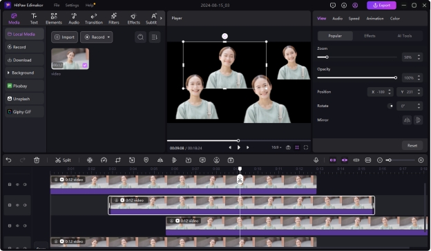 edimakor clone yourself in video