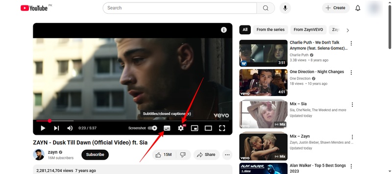 啟用字幕並開啟設定