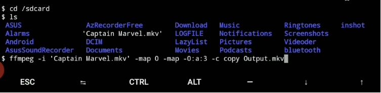 extract audio from mkv linux