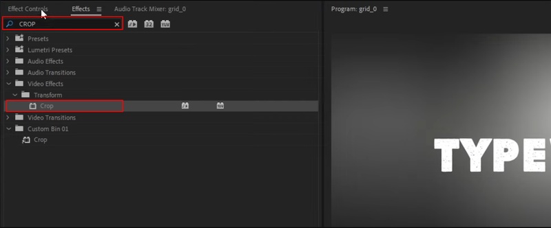 クロップエフェクトを探す