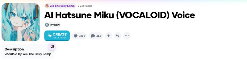 free hatsune miku ai voice generator