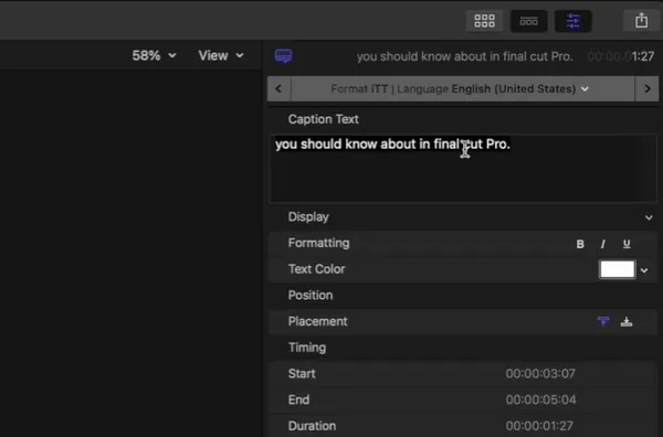 comment ajouter des sous-titres sur final cut pro